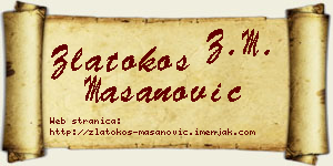 Zlatokos Mašanović vizit kartica